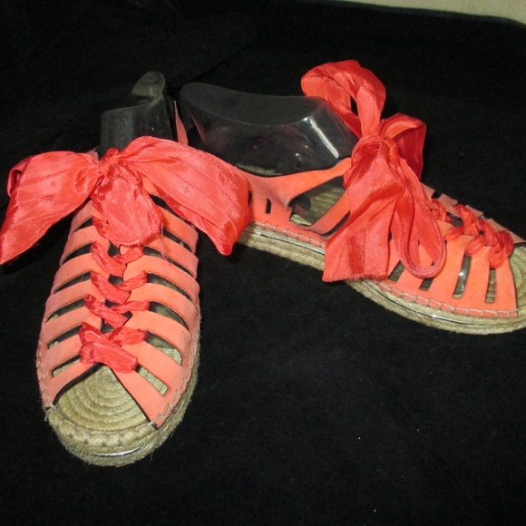 $242 REBECCA MINKOFF NORDSTROM coral  SANDALS 6.5 - Picture 2 of 7